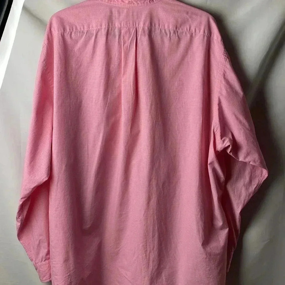 RALPH LAUREN  SIZE17.5 - 34/35 LONG SLEEVES PINK GINGHAM SHIRT YARMOUTH … - Picture 8 of 10